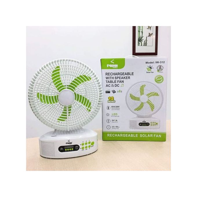 Iwin SOLAR Authentic DURABLE RECHARGEABLE TABLE FAN IWIN