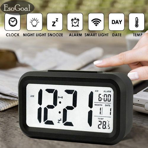 Digital Alarm Clock Smart Thermometer Calendar Table Time