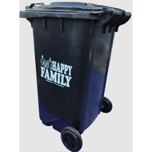 Happy Familly Industrial Waste Bin, Black 240L - Black
