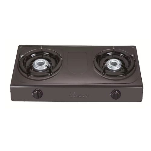 Boscon Auto Ignition Table Top Gas Cooker-2 Burner-Black