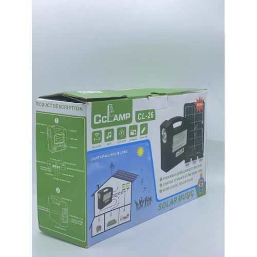 Cclamp Portable Solar Light With Radio 3 Bulbs