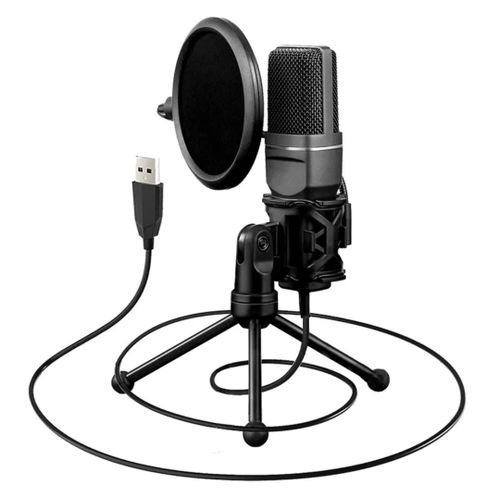 STUDIO Podcast Condenser Microphone Audio Studio Recording Laptop Computer Gaming USB Mic Adapter (RGB)