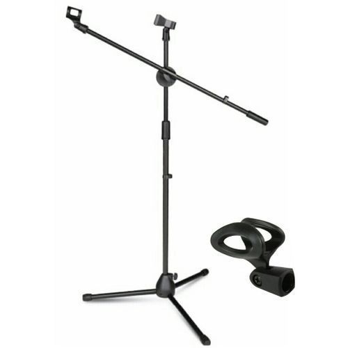 Microphone Adjustable Mic Stand With Microphone Holder