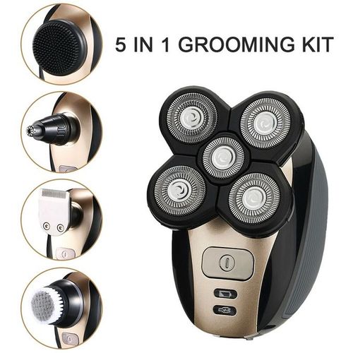 5 In 1 Rechargeable Bald Head Shavers Razors Cordless Hair Clipper Trimmer Groomer