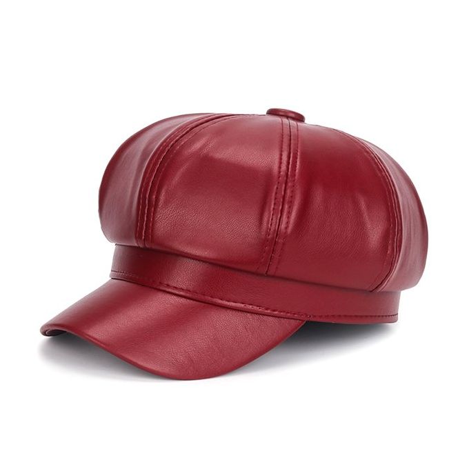 Leather Beret For Men And Women -unisex Beret