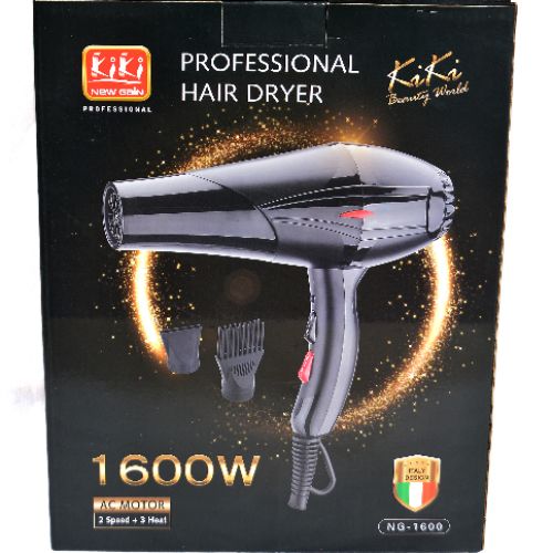 Kiki New Gain Salon Hair Dryer 1600W - With Afro Comb