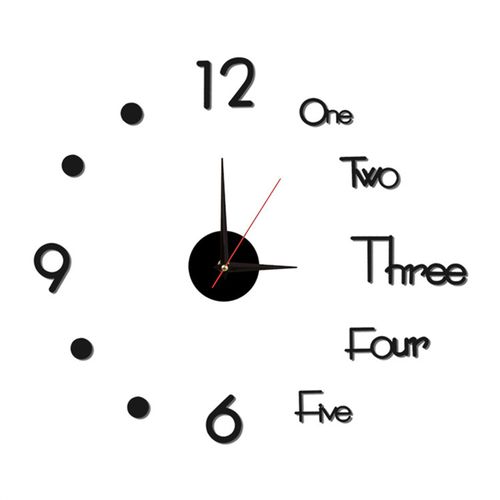 DIY Wall Clock 3D Mirror Stickers Large Wall Clock