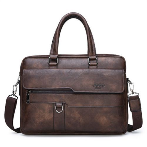 Jeep Buluo New High Capacity Custom Leather Laptop Bag