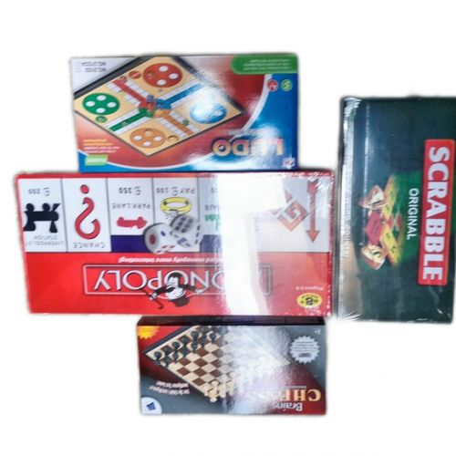 Monopoly + Scrabble + Ludo + Chess Board Game - ( 4 In 1)