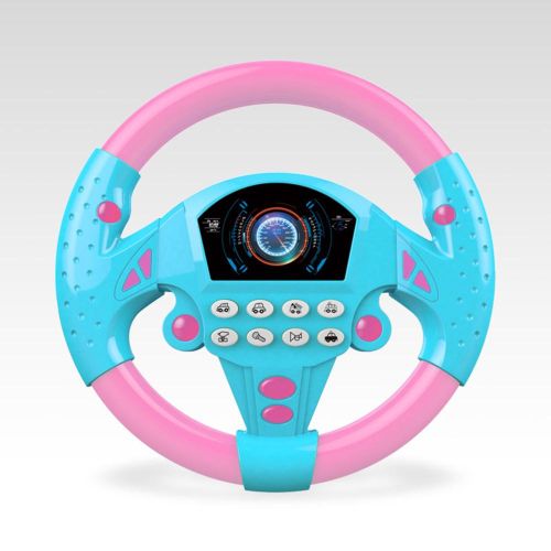 Shaking Sound the Same Steering Wheel Children's Educational Sounding Toy with Music and Light Pretend Driving Toy NO5273