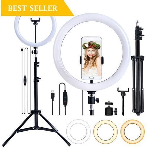 12 Inches Automatic Led Ringlight With Stand And Phone/camera Holder