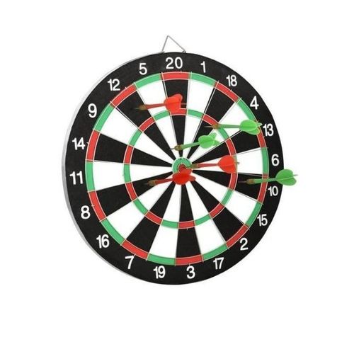 Flocked Dart Board Game With 6 Dart Arrows