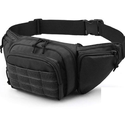 Tactical Waist Bag Crossbody Bag Outdoor Chest Pack Concealed Carry Bag--Black
