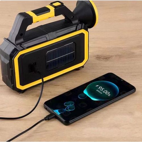 Solar USB Rechargeable Portable Searchlight Torchlight Lamp