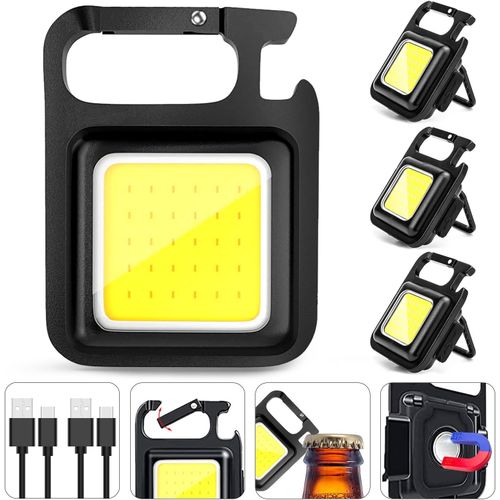 ddLUCK Keychain Flashlight Cob Keychain Work Light With 4 Modes