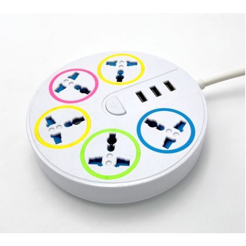 5 Ways Electrical SOCKET Extention Box With 3 USB Port