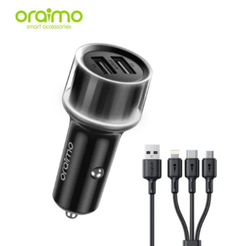 Oraimo Highway 15 15.5W Car Charger With 3-in-1 Cable