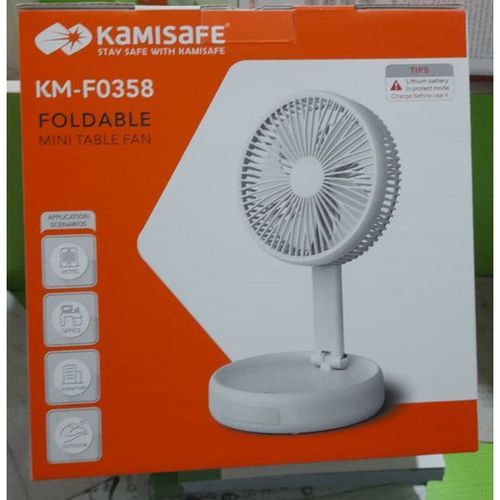 Kamisafe Quality Foldable Rechargeable Table Fan With LED