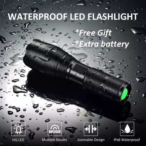 Tactical Security Rechargeable Flashlight - Waterproof