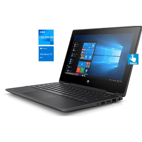 Hp ProBook 11 X360- TOUCH- 256GB SSD/4GB RAM-Intel CELERON QUAD CORE WIN10 Pro +Mouse &USB Light