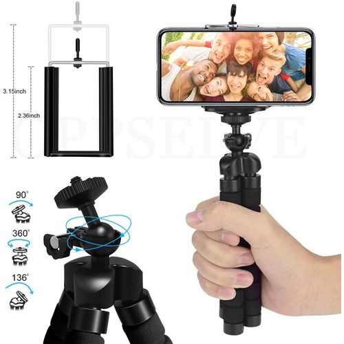 Phone Tripod Moblie Phone Clip Bracket Monopod Stand
