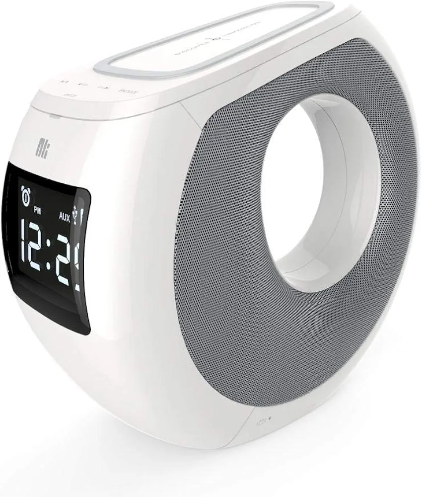 Nillkin Cozy MC1 Bluetooth Speaker with Wireless Charger and Digital Watch - White