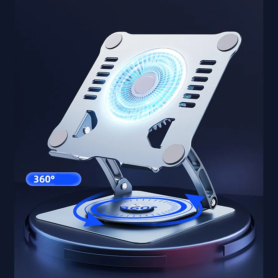 Laptop Stand Height Adjustable Foldable Design Cooling Fan for Office Workers and Gaming Enthusiasts