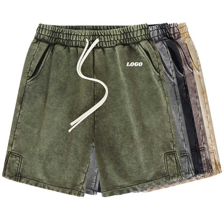  Shorts Men Summer 2024 Custom Acid Wash Vintage Shorts Hot Sale