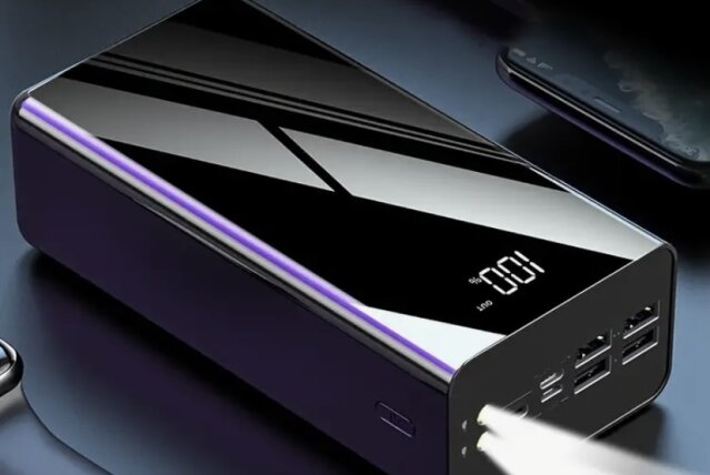 Power Bank 200000mAh Portable Fast Charging PowerBank 100000 mAh 4 USB PoverBank External Battery