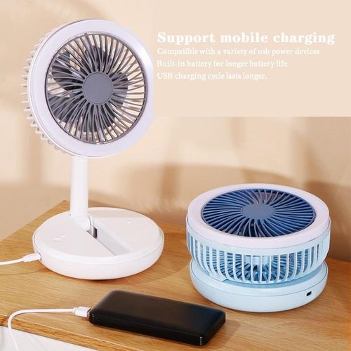 Portable telescopic folding USB charging home desktop mini fan