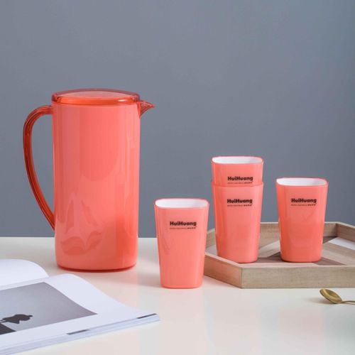 Acrylic Coloured Water Jug With 4 Cups