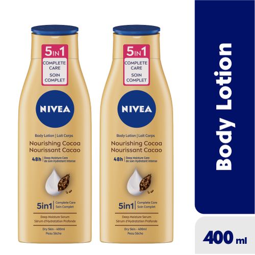 NIVEA Nourishing Cocoa Body Lotion For Women - 400ml (Pack Of 2)