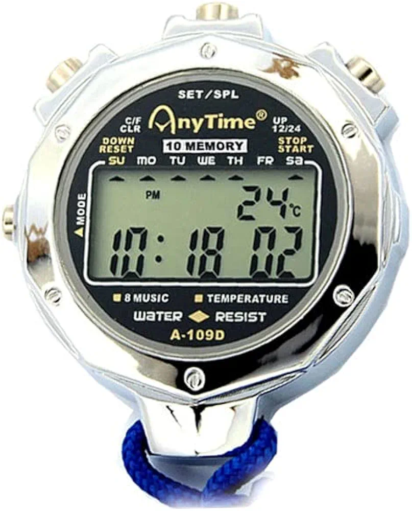Digital Stopwatch Interval Timer Exercise Handheld Display for Sports & Athletic Workout