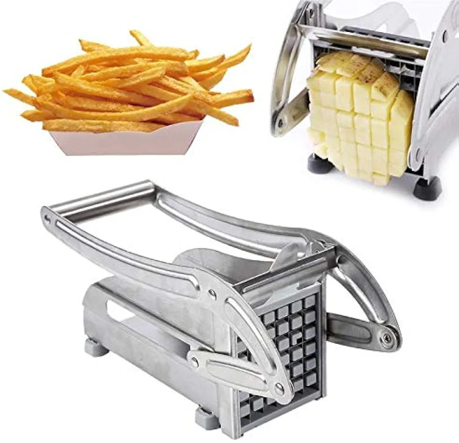 Blade Stainless Steel Home French Fries Potato Chips Strip Slicer Cutter 