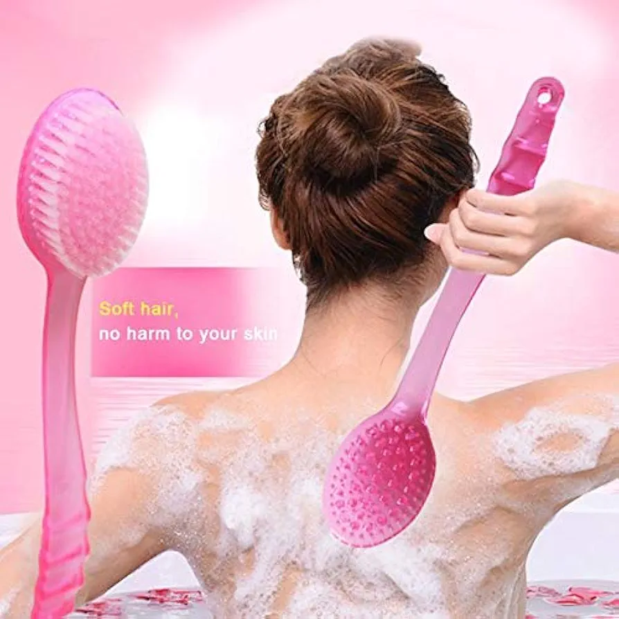 Body Bath Shower Back Brush Bath Brush With Long Handle for Exfoliating Back Scrubber for Shower