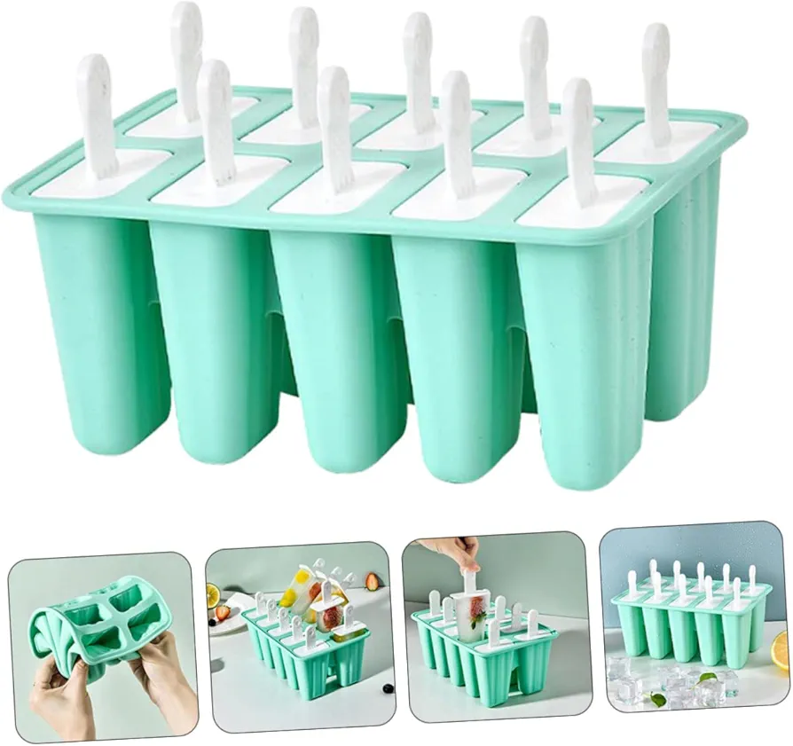  Ice Cream Molding Tool 10 Grid Popsicle Ice Cream Molds Easy to Use Clean for DIY Yogurt Cubes