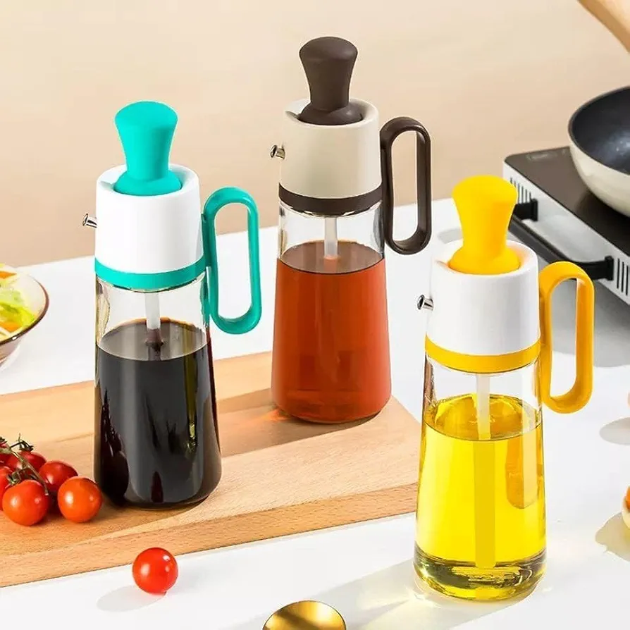 Olive Oil Dispenser Bottle with Brush Oil Container for Kitchen