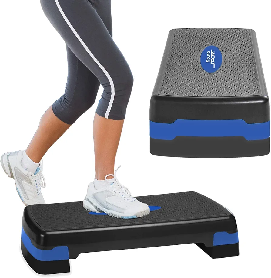 Adjustable Workout Fitness Stepper Exercise Platform with Risers