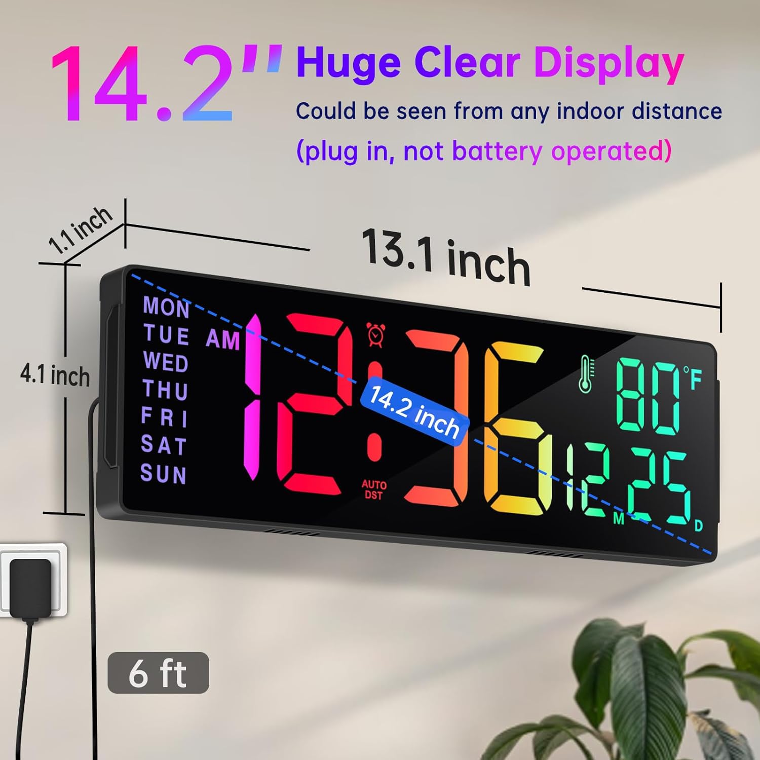 LED Digital Well Clock Timer With Remote