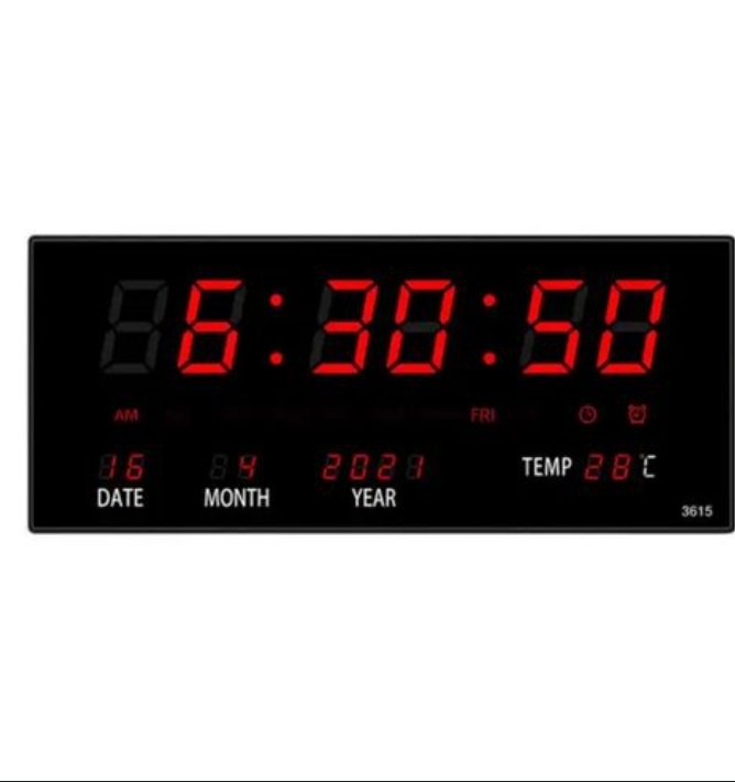 Digital Clock with LED Display, for Decorative Home, Kitchen, Office, School Clock (