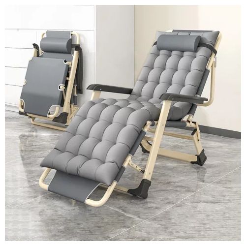 Adjustable Outdoor Relaxing Chair With Cushion- ASH