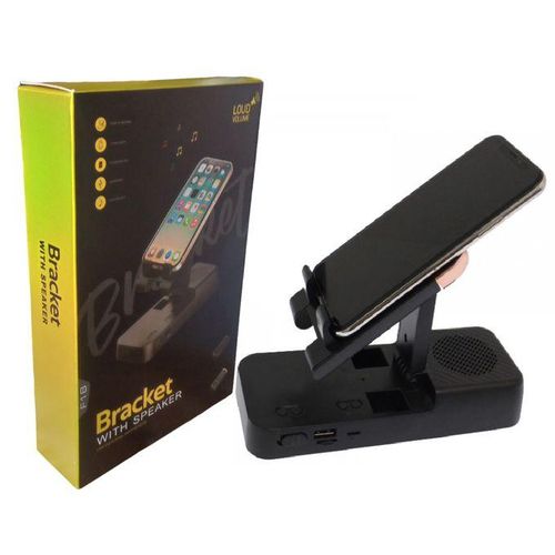 Mobile Phone Holder and Bluetooth Speaker With USB Ports