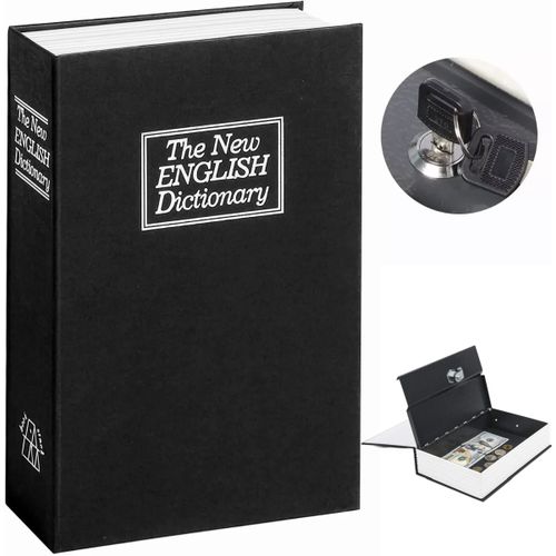 Book Safe Money Safe With Combination/Key Lock,Portable Home Dictionary Diversion Safe Box Metal Box,Diversion Book Safe,Great For Storing Money,Cash,Coins,Documents,Jewelry And Passport