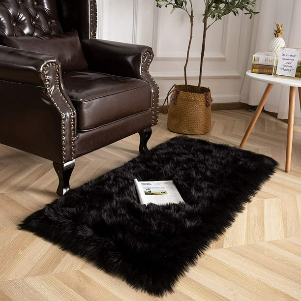 Soft Fluffy Rugs Faux Sheepskin Center Rug