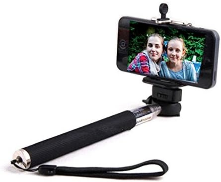 Cristal Bluetooth Foldable Selfie Stick Rotating Head Black