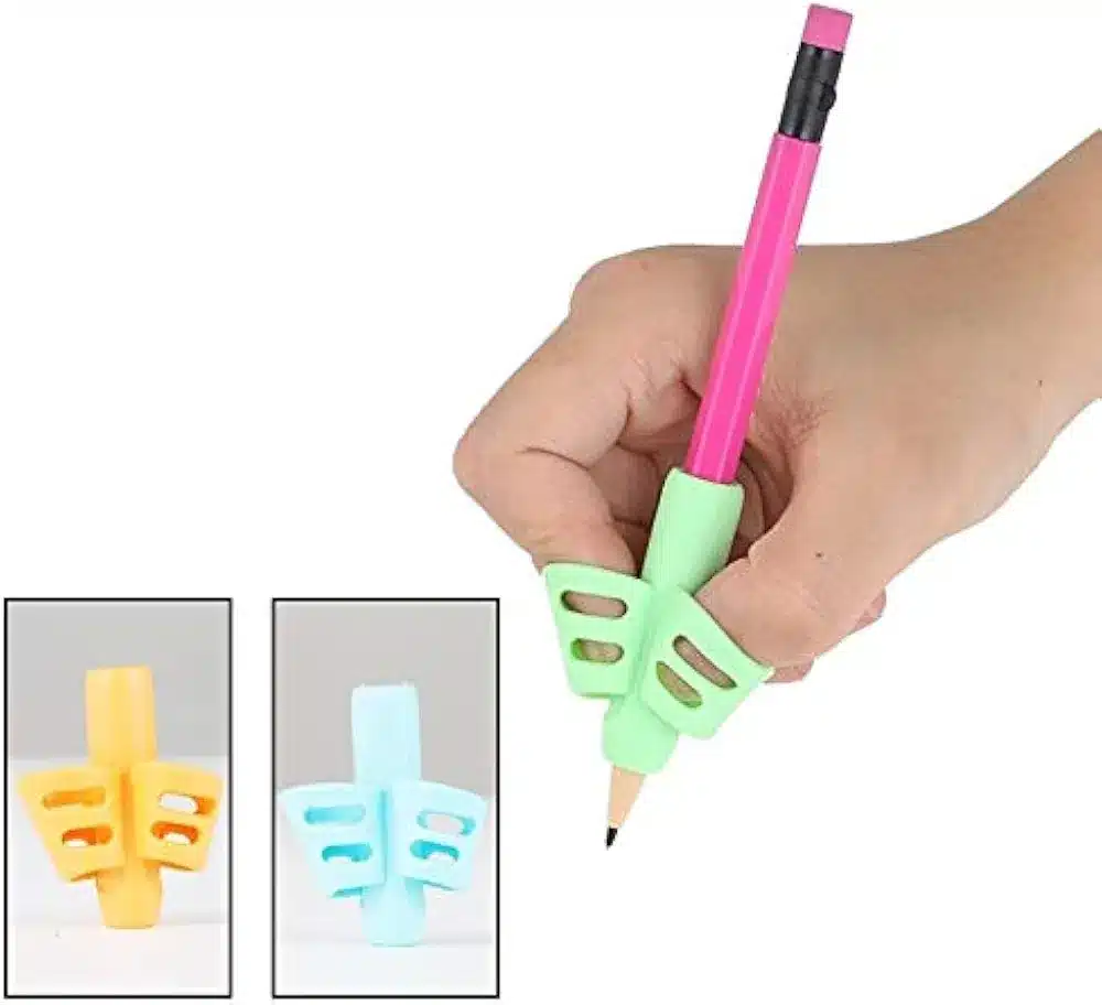 3pcs Children Writing Pencil Holder Kids Pen Aid StationerySchool Educational Supplies Students Learning Partner Stationery Pencil Holding Practice Device Correcting Pen Holder Postures Grip