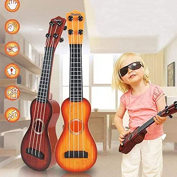 Children's Guitar Toy, 4 String Acoustic Ukulele Xylophone Educational Musical Instrument Toy For Learner Beginner, Acoustic Rock Toy Guitar For Boys Girls Age 3-5 Years Old Festival Gift