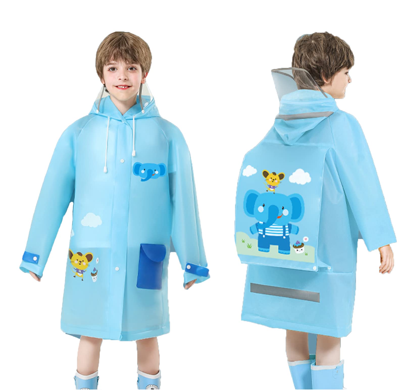Cute Children Raincoat With Waterproof Bag
