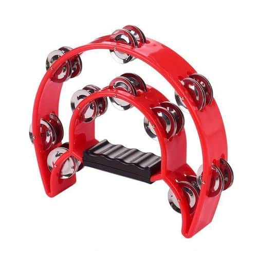 double half-moon tambourine