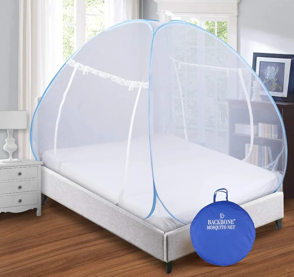 7by7 Mosquito NetBackbone Mosquito Net(Double Bed)(200x200x145cm) Multicolor Pack of 1